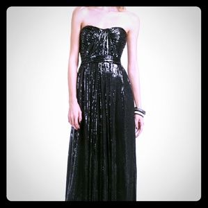 Badgley Mischka black sequin dress